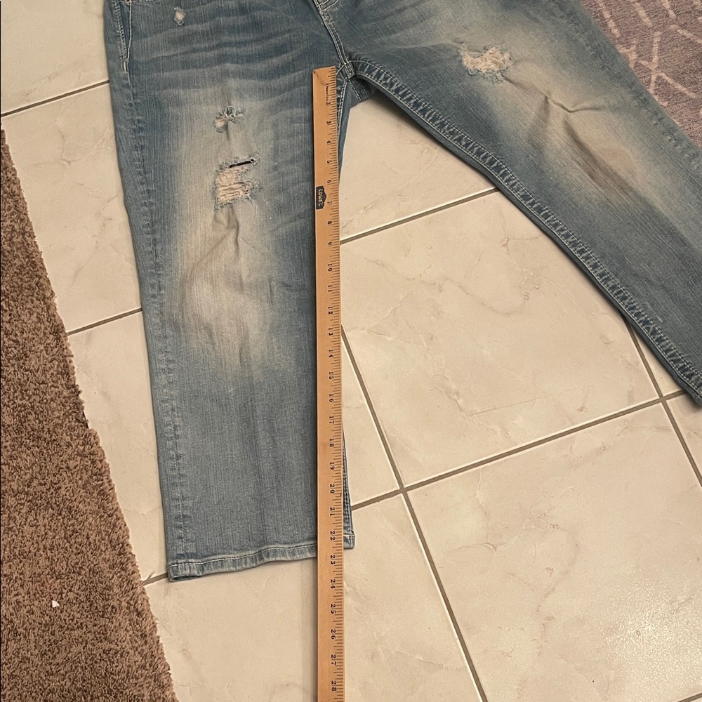 Miss Me Distressed Light Blue Relaxed Jeans - Picture 4 of 5